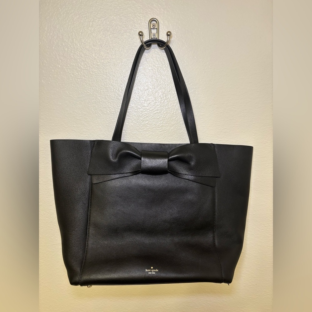 Kate Spade Black Olive Drive Brigette Tote with Bow Accent - Picture 2 of 6